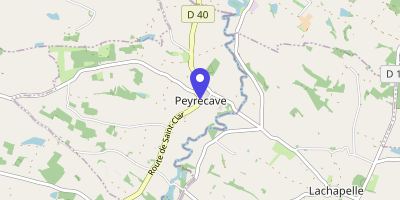 Carte OpenStreetMap — 1 route de l'Église, Peyrecave