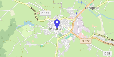 Carte OpenStreetMap — 20 place Georges-Pompidou, Mauriac