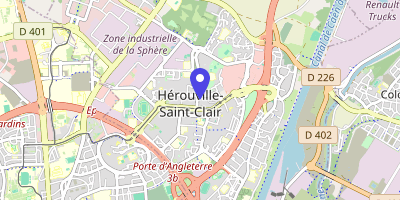 Carte OpenStreetMap — 11 place François-Mitterrand, Hérouville-Saint-Clair