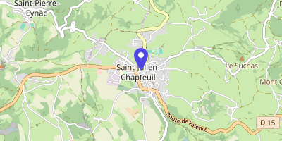 Carte OpenStreetMap — 1 place Saint-Robert, Saint-Julien-Chapteuil