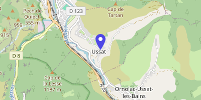 Carte OpenStreetMap — Place de la Mairie, Ussat