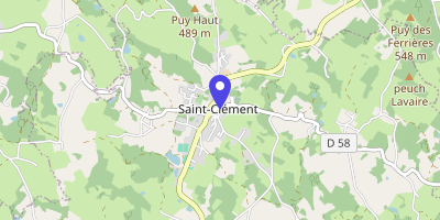 Carte OpenStreetMap — 1 place de la Mairie, Saint-Clément