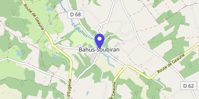 Carte OpenStreetMap — 2 place de la Mairie, Bahus-Soubiran