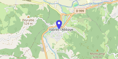 Carte OpenStreetMap — 3 place de l'Hôtel-de-ville, Vabres-l'Abbaye
