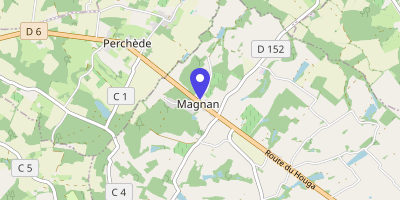 Carte OpenStreetMap — 1 place de la Mairie, Magnan