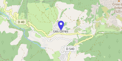Carte OpenStreetMap — 2 rue Dessus-Vière, Les Orres