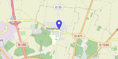 Carte OpenStreetMap — 8 rue des Écoles, Voisenon