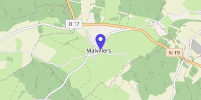 Carte OpenStreetMap — 5 place de l'Église, Malvillers