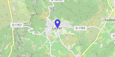 Carte OpenStreetMap — 1 place des Jardins-du-Château, Lauret