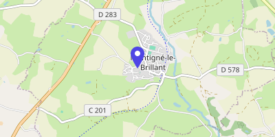 Carte OpenStreetMap — 2 rue des Écoles, Montigné-le-Brillant