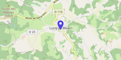 Carte OpenStreetMap — 23 place de l'Église, Lucq-de-Béarn