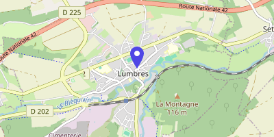 Carte OpenStreetMap — 1 place Jean-Jaurès, Lumbres