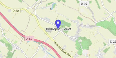 Carte OpenStreetMap — 1 place Pierre-Paul-Riquet, Bonrepos-Riquet