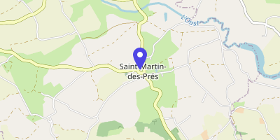 Carte OpenStreetMap — 1 place de l'Église, Saint-Martin-des-Prés