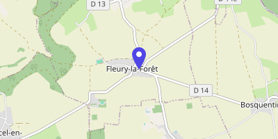 Carte OpenStreetMap — 8 place de l'Église, Fleury-la-Forêt