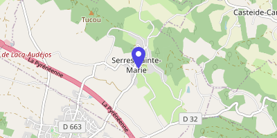 Carte OpenStreetMap — 93 route de Laouga, Serres-Sainte-Marie