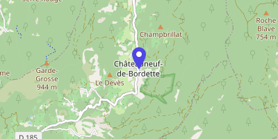 Carte OpenStreetMap — 1 place Hubert-Gleize, Châteauneuf-de-Bordette