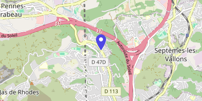 Carte OpenStreetMap — 223 avenue François-Mitterrand, Les Pennes-Mirabeau