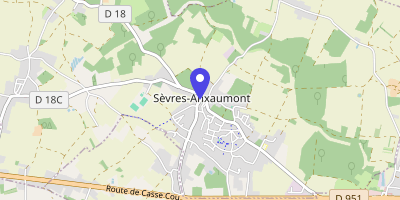 Carte OpenStreetMap — Place Paul-Dezanneau, Sèvres-Anxaumont