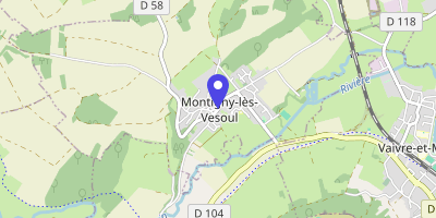 Carte OpenStreetMap — 13 Grand Rue, Montigny-lès-Vesoul