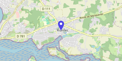 Carte OpenStreetMap — Place de la Mairie, Riantec