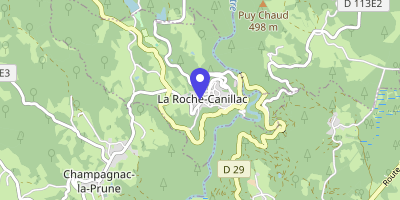 Carte OpenStreetMap — 3 place de Collonges-la-Rouge, La Roche-Canillac