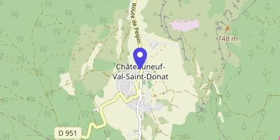 Carte OpenStreetMap — 2 place de la Mairie, Châteauneuf-Val-Saint-Donat