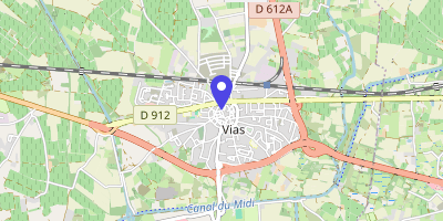 Carte OpenStreetMap — 6 place des Arènes, Vias