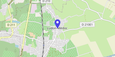 Carte OpenStreetMap — 1 rue de la Mairie, Ludon-Médoc