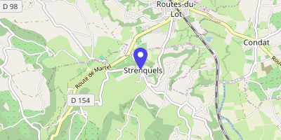 Carte OpenStreetMap — 1 place de l'Église, Strenquels