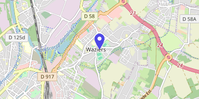 Carte OpenStreetMap — Place Bordeu, Waziers