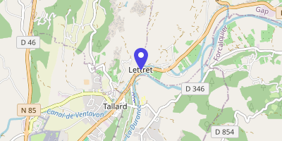 Carte OpenStreetMap — 5 place de la Fontaine, Lettret