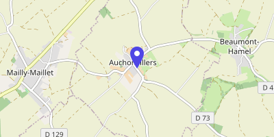 Carte OpenStreetMap — 1 rue Delattre, Auchonvillers