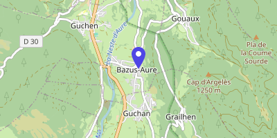 Carte OpenStreetMap — 6 carrère Guiro, Bazus-Aure