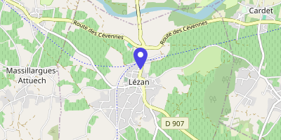 Carte OpenStreetMap — 7 avenue de la Gare, Lézan