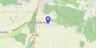 Carte OpenStreetMap — 13 route du Coteau, La Roche-Clermault