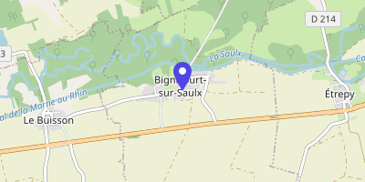 Carte OpenStreetMap — 1 place du 6e-Groupe-de-Reconnaissance-de-Division-d'Infanterie, Bignicourt-sur-Saulx