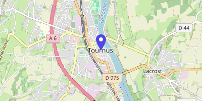 Carte OpenStreetMap — Place de l'Hôtel-de-Ville, Tournus