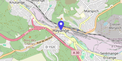 Carte OpenStreetMap — 1 place de la Résistance-et-de-la-Déportation, Hayange