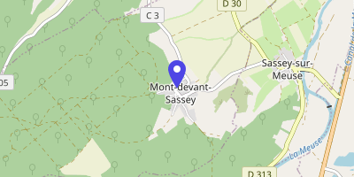 Carte OpenStreetMap — 3 rue Baudin, Mont-devant-Sassey