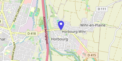 Carte OpenStreetMap — 44 Grand'rue, Horbourg-Wihr