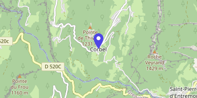 Carte OpenStreetMap — 259 route de la Cluse, Corbel