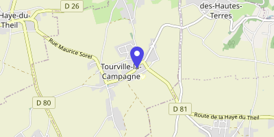 Carte OpenStreetMap — 23 rue Madeleine-Fosse, Tourville-la-Campagne