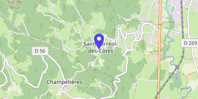 Carte OpenStreetMap — 25 route du Bourg, Saint-Ferréol-des-Côtes
