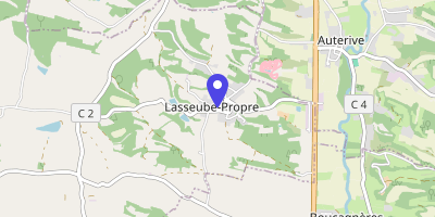 Carte OpenStreetMap — Place de la Mairie, Lasseube-Propre