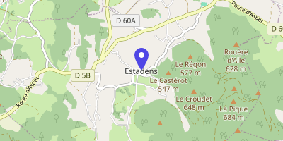 Carte OpenStreetMap — 5 impasse de l'Église, Estadens