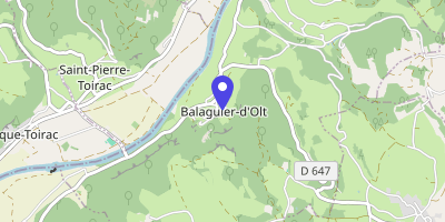 Carte OpenStreetMap — 2 place de la Mairie, Balaguier-d'Olt