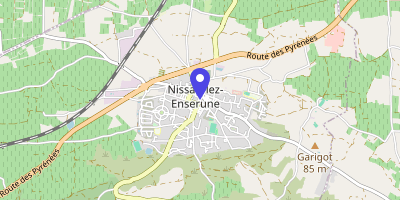 Carte OpenStreetMap — 1 place de la République, Nissan-lez-Enserune