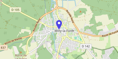 Carte OpenStreetMap — Place de la République, Milly-la-Forêt