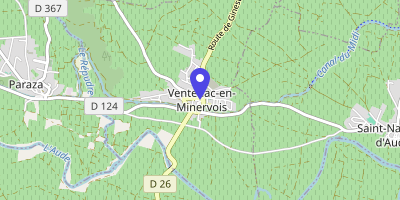 Carte OpenStreetMap — 1 place de la Mairie, Ventenac-en-Minervois